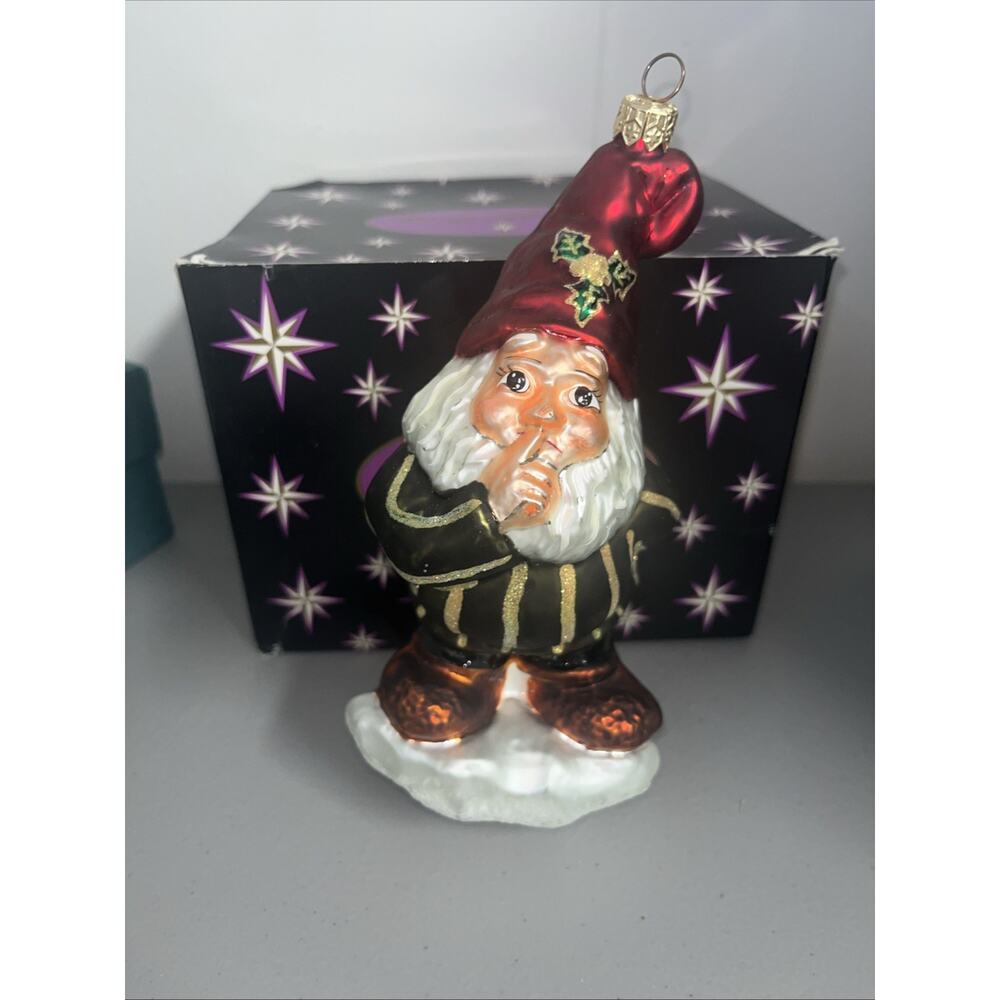 1998 ELF SECRETS ~ Christopher Radko Vintage Glass Ornament 98-306-3E ~ 7” Tall